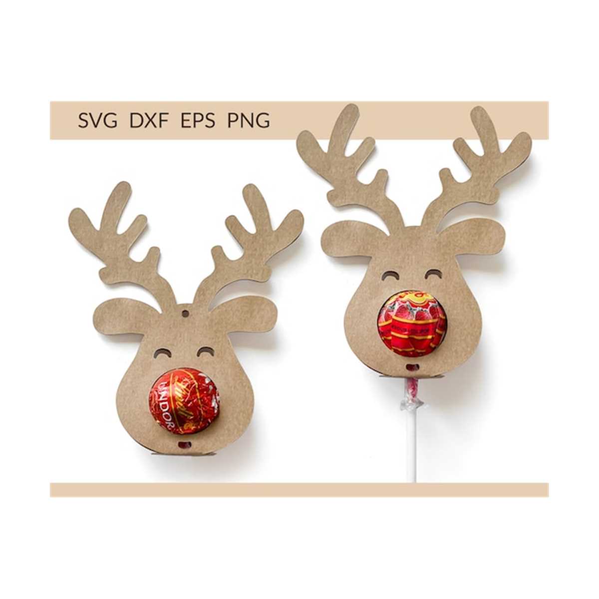reindeer lollipop svg - Inspire Uplift