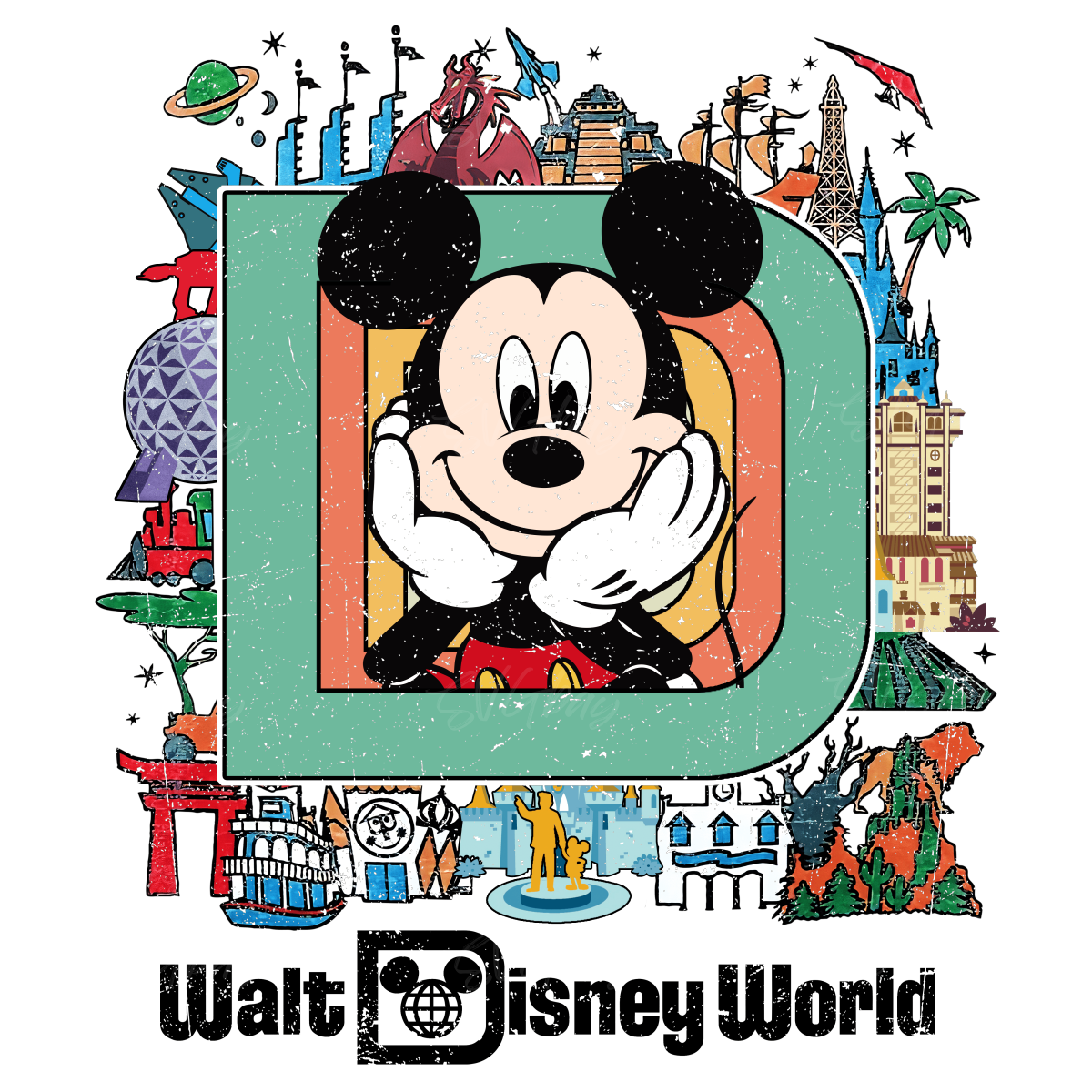 Mickey Walt Disney World PNG Digital Download Files | Inspire Uplift