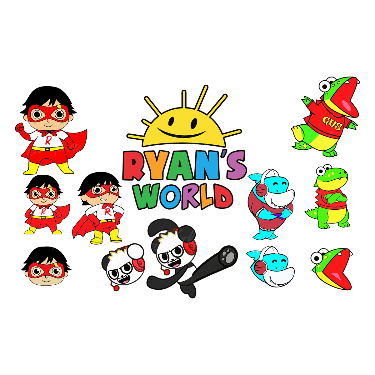 Ryan's world bundle svg Digital Download Files | Inspire Uplift
