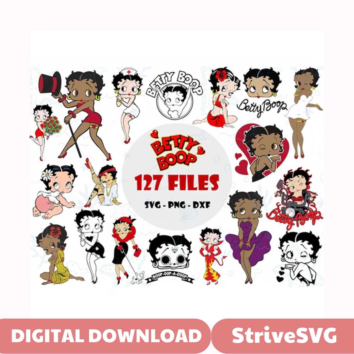Betty Boop SVG Bundle, American African Girl SVG, Bundle Lay | Inspire ...