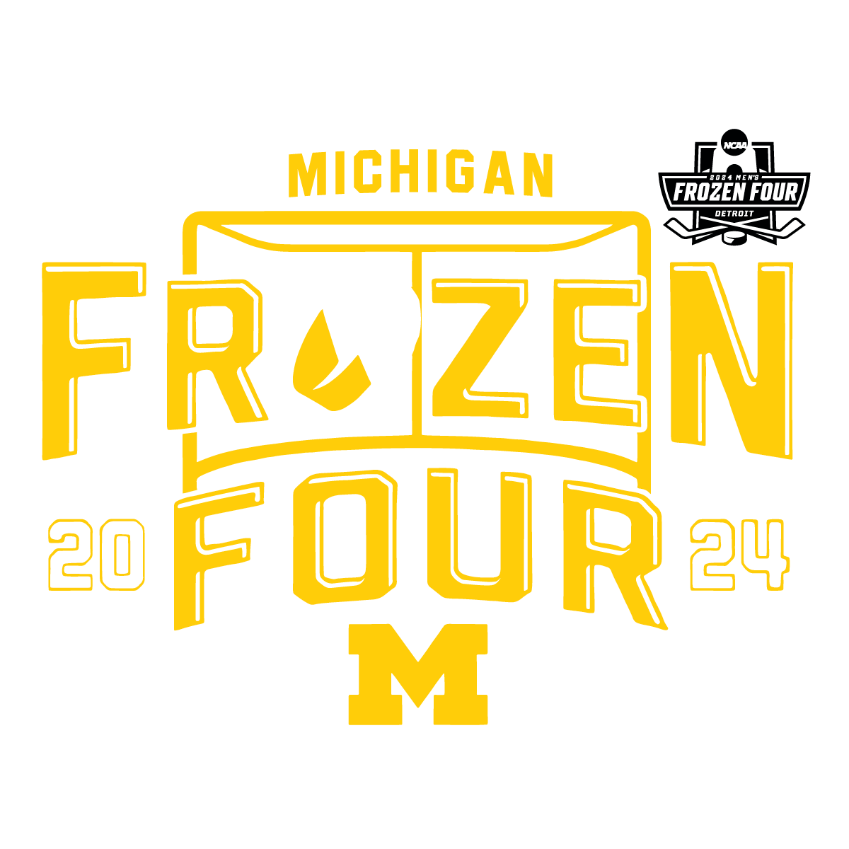 Michigan Wolverines 2024 Mens Frozen Four Hockey Svg Inspire Uplift