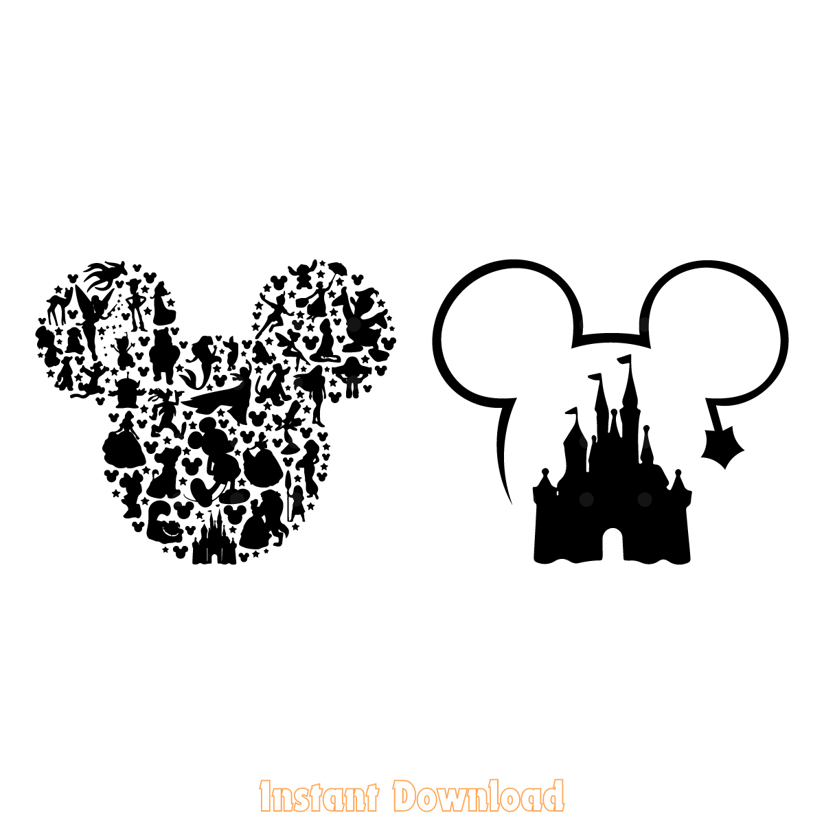 Mickey Mouse Silhouette Svg | Inspire Uplift