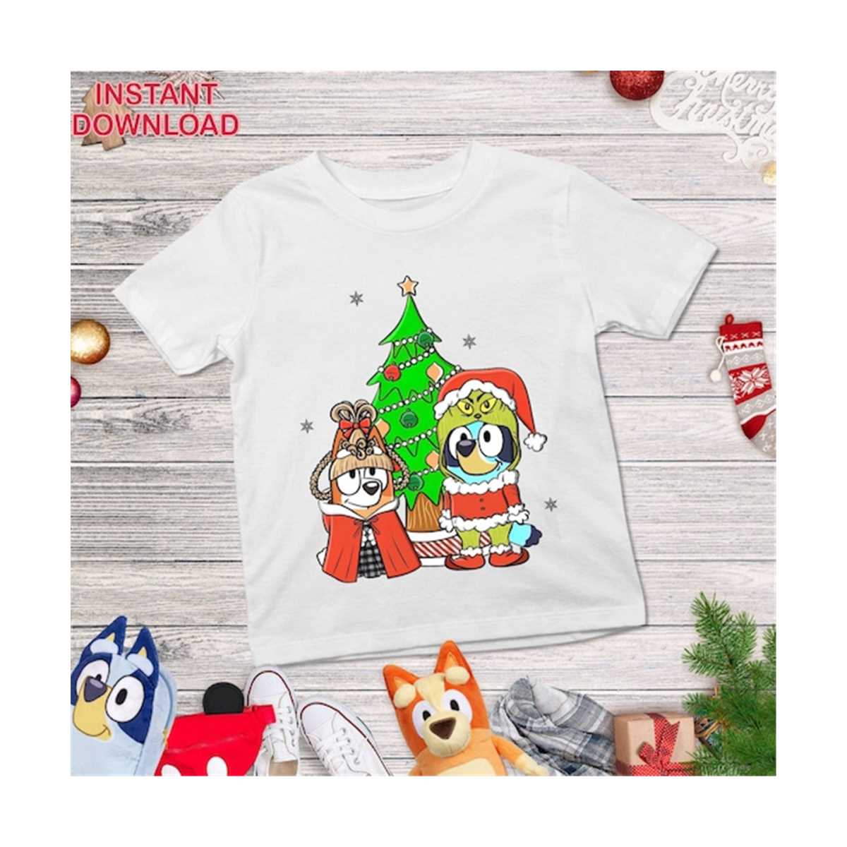 Bluey and Bingo Family Merry Christmas 2023 PNG Bluey Fami Inspire