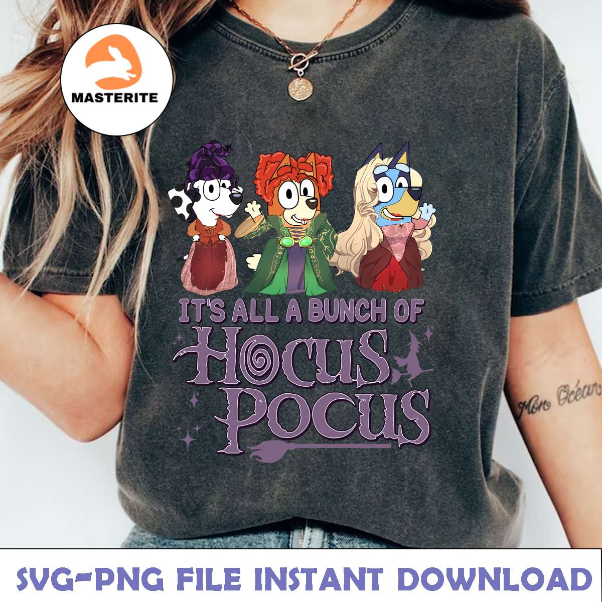 Its all a bunch of hocus pocus PNG, Bluey Halloween PNG - Inspire Uplift