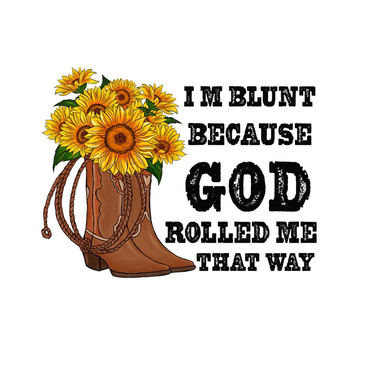Lustige Topflappen Mit 420-Spruch – „I Am Blunt Because God Rolled Me That Way“, Hitzebeständig, 18x22 Cm, Mit Schlüsselband