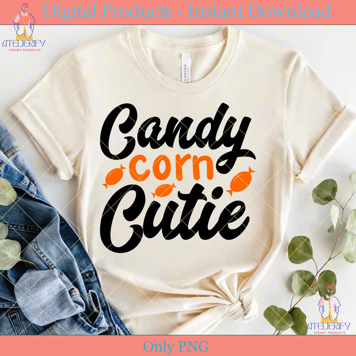 Candy Corn Cutie Halloween SVG TShirt | Inspire Uplift