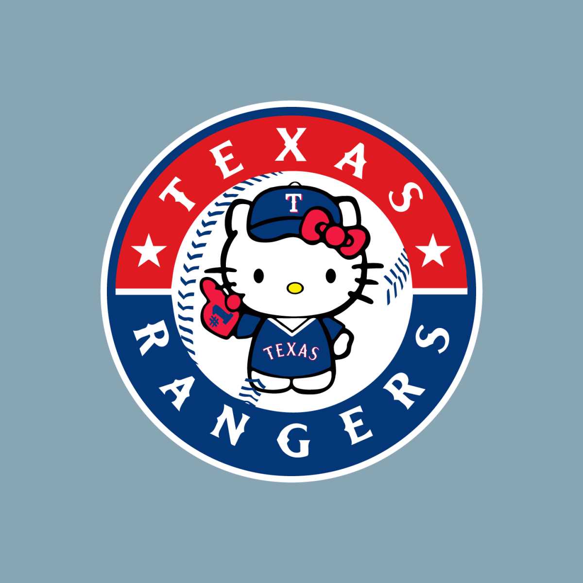 Hello Kitty White Ranger Hello Kitty Character Texas Rangers Svg Digital Download - Inspire Uplift