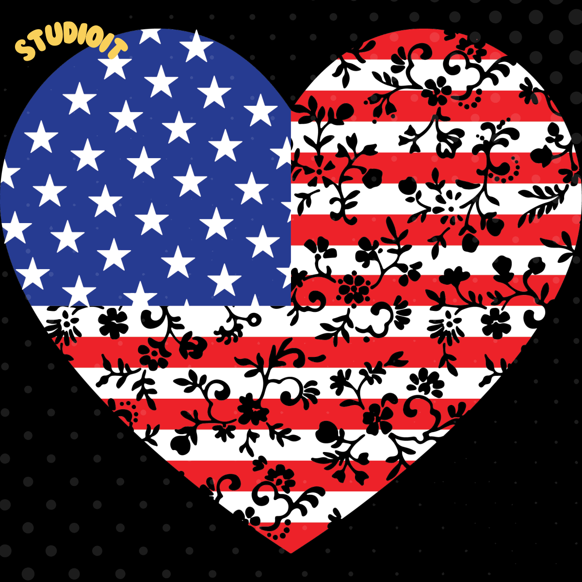 Heart Flag Svg | Inspire Uplift