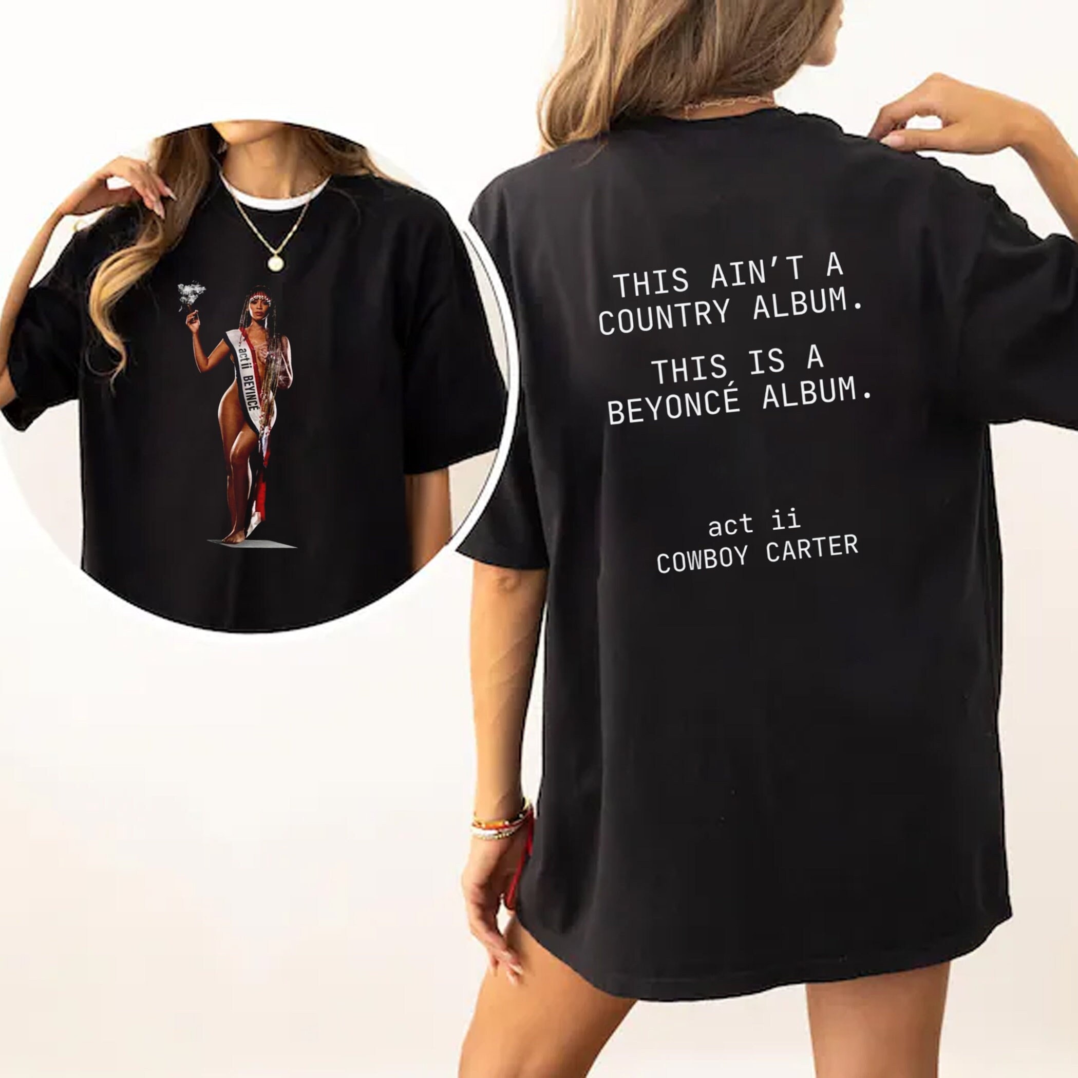 Vintage Beyonce Cowboy Carter Album Shirt 2 Sides Beyoncee S - Inspire ...