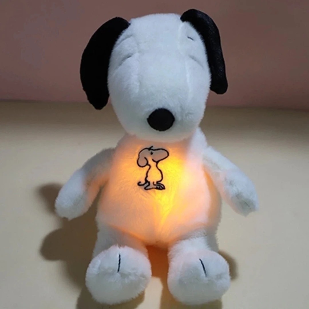 Glowing Breathing Snoopy Plush Toy Calming Sleep Aid for Kids
