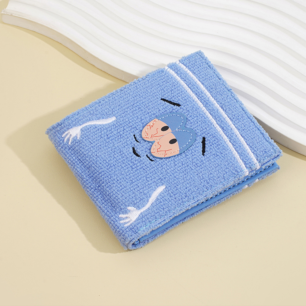 Cute Plush Cartoon Wallet for Women Soft Fuzzy PU Leather Coin Purse with Zip Closure Ideal Casual G