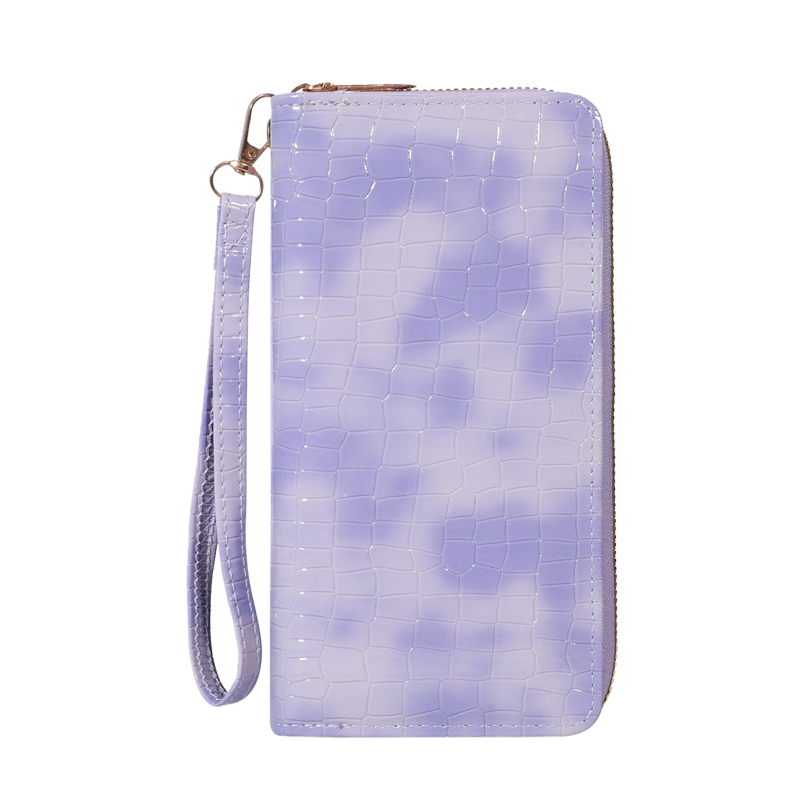 Elegant Large Capacity Wallet Clutch Purse with Zipper, Multiple Card Holder Slots and Compartments