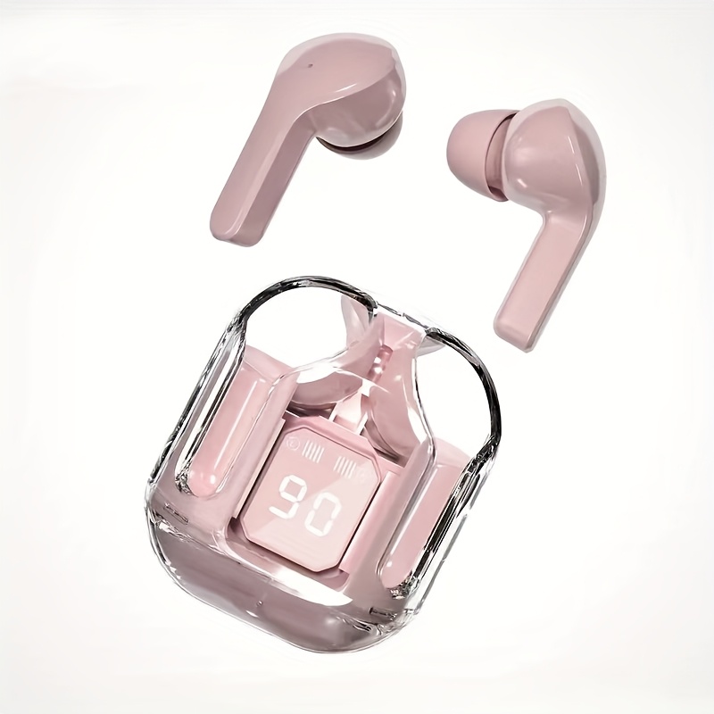 Transparent Wireless Bluetooth Earbuds HIFI Stereo Sound with LED Power Display