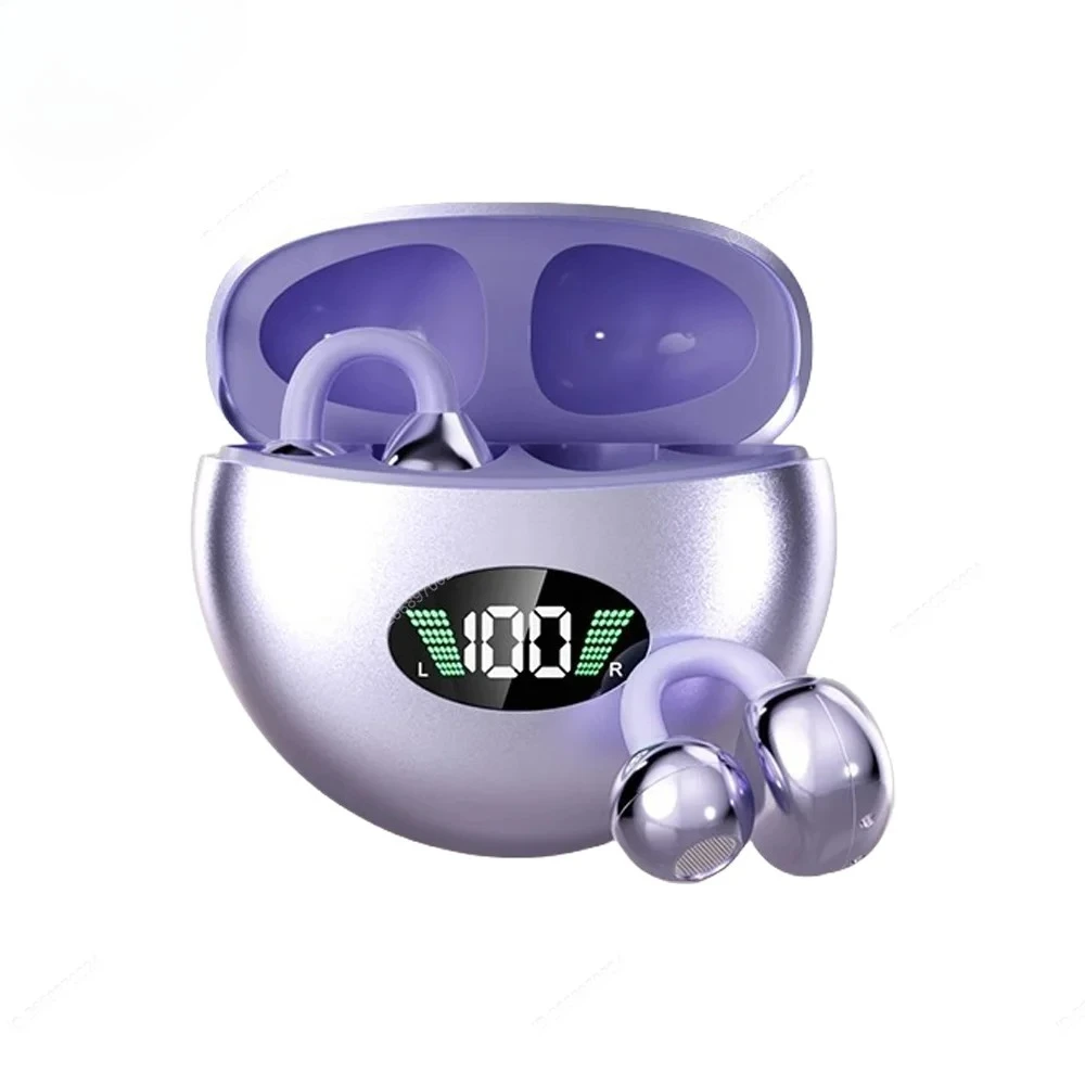 Premium Clip On Wireless Earbuds Bluetooth Sports Earphones with Long Battery Life