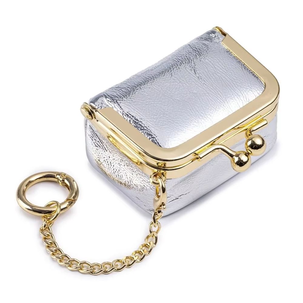 Luxury Leather Jewelry Storage Box Small Size Clasp Closure Coin Purse