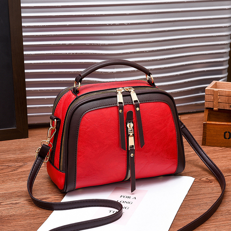 Vintage Small Crossbody Shoulder Bag for Women PU Leather Messenger Tote