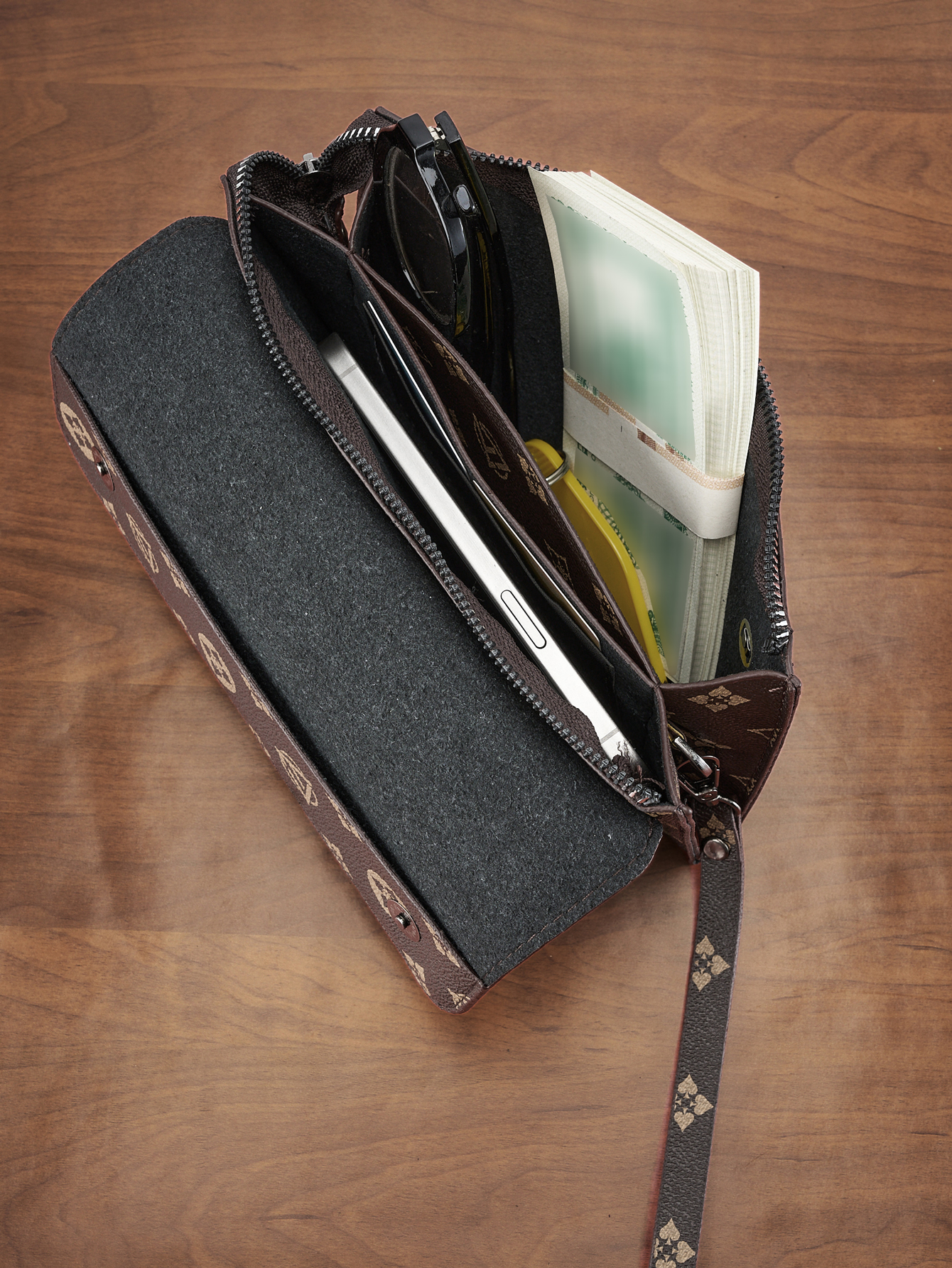 Classic Premium Mens Clutch Wallet Double Layer Ultra Thin Long Wallet with Large Capacity