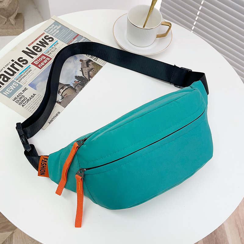 Mens Casual Chest Bag Trendy Small Sports Crossbody Bag Unisex Nylon Mobile Waist Bag, Lightweight Shoulder Bag