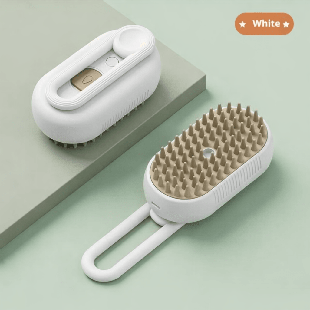 Pet Hair Removal Spray Comb One Button Massage Comb for Cats & Dogs Anti Flying Hair Bath Brush & Hair Removal Tool