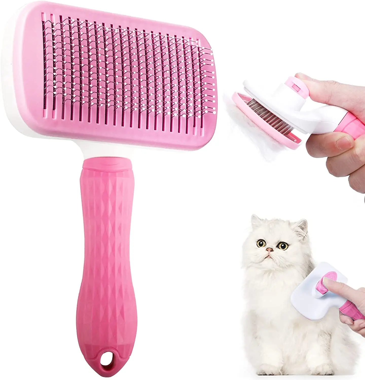 Dog Hair Remover Brush for Cats & Dogs Grooming Comb for Long Hair Pet Care Removes Fur Bath & Cleaning Brush