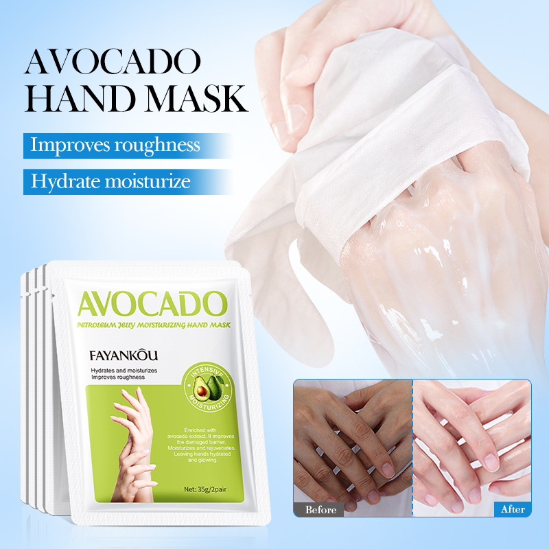 Avocado Hand Mask for Moisturizing & Skin Renewal Nourishing Dead Skin Remover