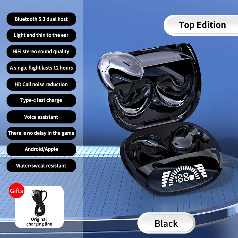 Mini Sleep Invisible Earbuds Wireless Noise Cancelling TWS Headphones for Sports & Travel