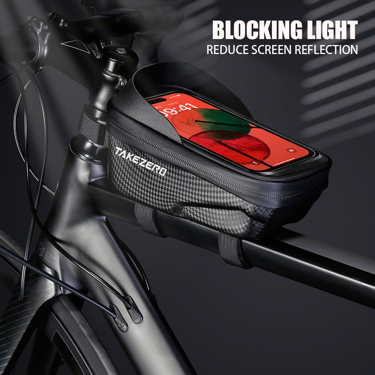 Mountain Bicycle Bag Hard Shell EVA Front Bar Bag for Road Bikes Mobile Phone Handlebar Bag