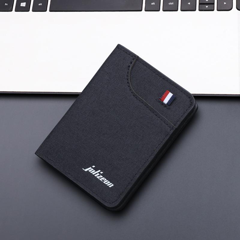 Ultra-thin Minimalist Mens Wallet Slim Leather Card Holder with Money Clip for Men