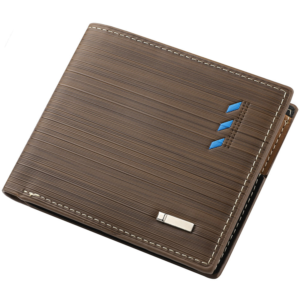 Fashion Mens Leather Wallet with ID & Credit Card Holder Multi Function Money Clip High Quality Coin Purse