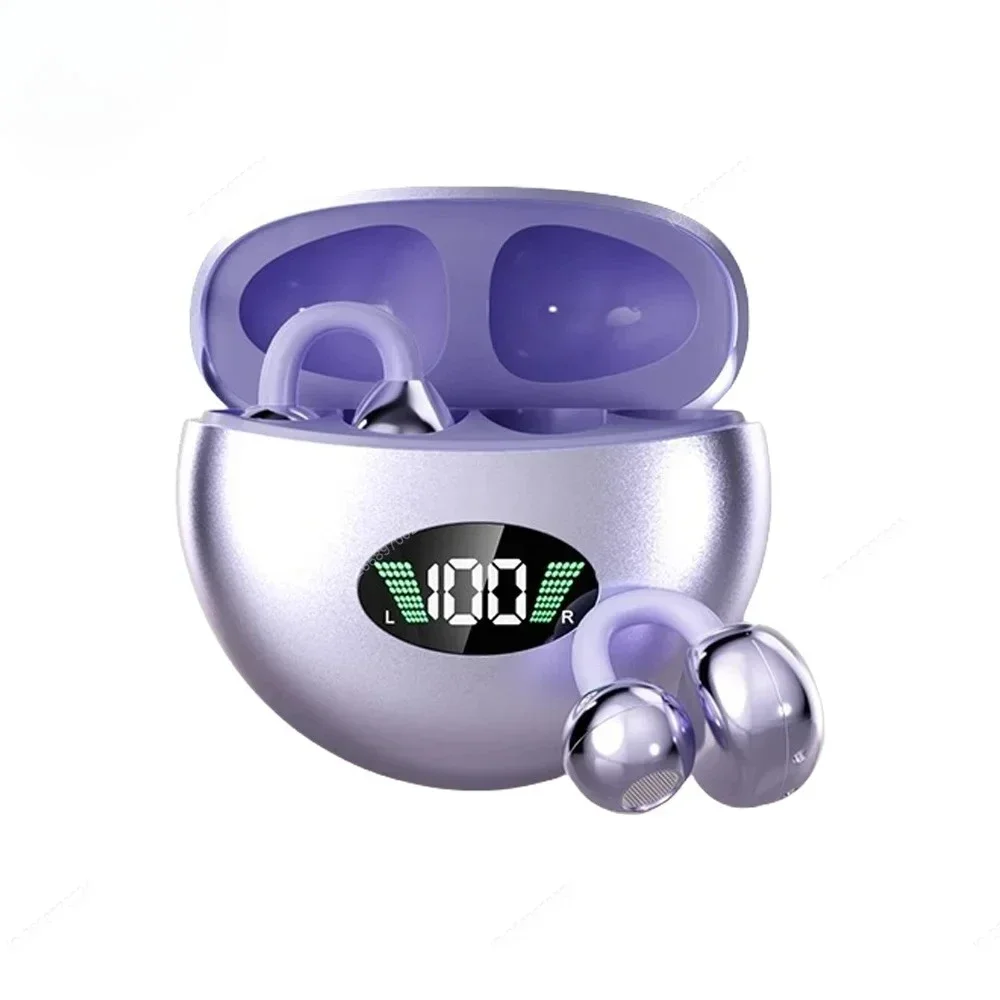 Premium Bluetooth Clip on Wireless Earphones with Mic Long Battery Life Sports Headphones
