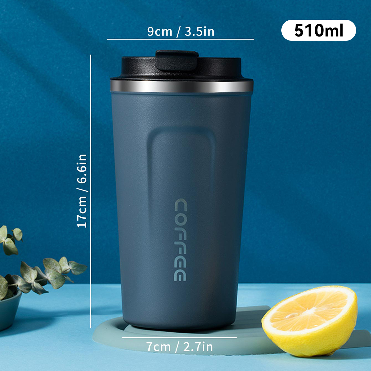 Large Capacity Insulated Stainless Steel Thermos Cup Portable Double layer Tumbler with Lid for Hot & Cold Drinks