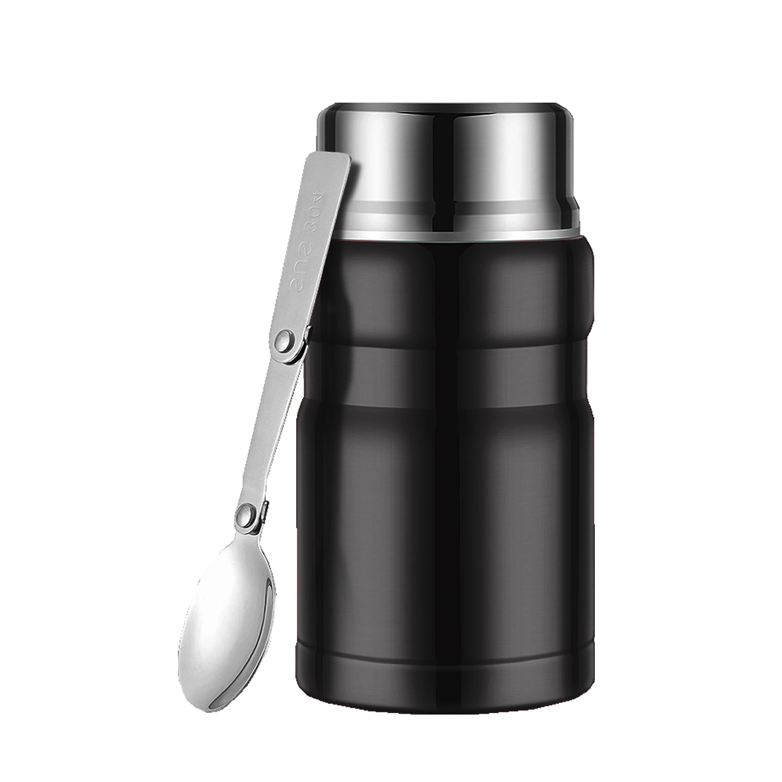 Insulated Stainless Steel Lunch Thermos Jar Large Capacity Food Flask with Spoon Hot Cold Food Storage