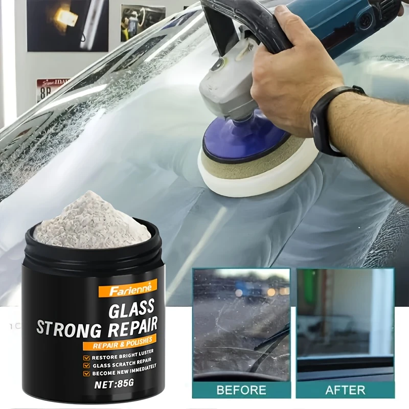 Super Glass Polishing Powder Restore Glass Clarity & Shine Scratch Repair & Brightness Boost