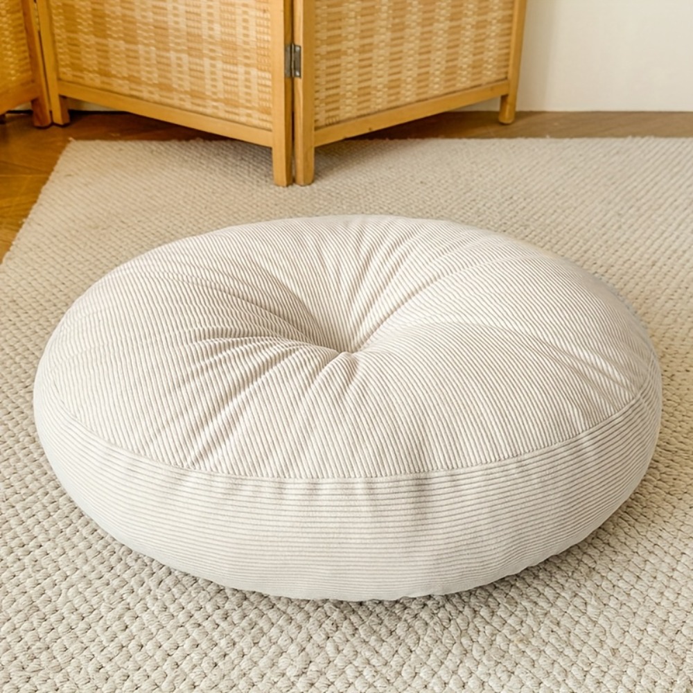 Vibrant Orange Bohemian Zen Meditation Pillow Soft Full Filled Yoga Cushion for Comfort and Style