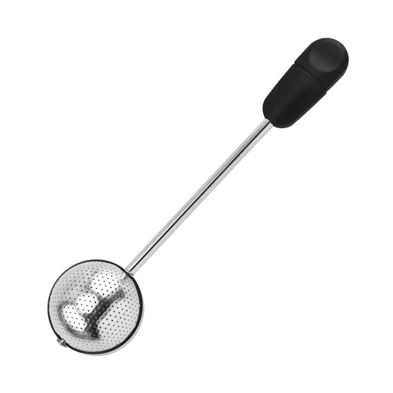 Rotating stainless steel tea infuser ball for loose leaf tea with chain hook