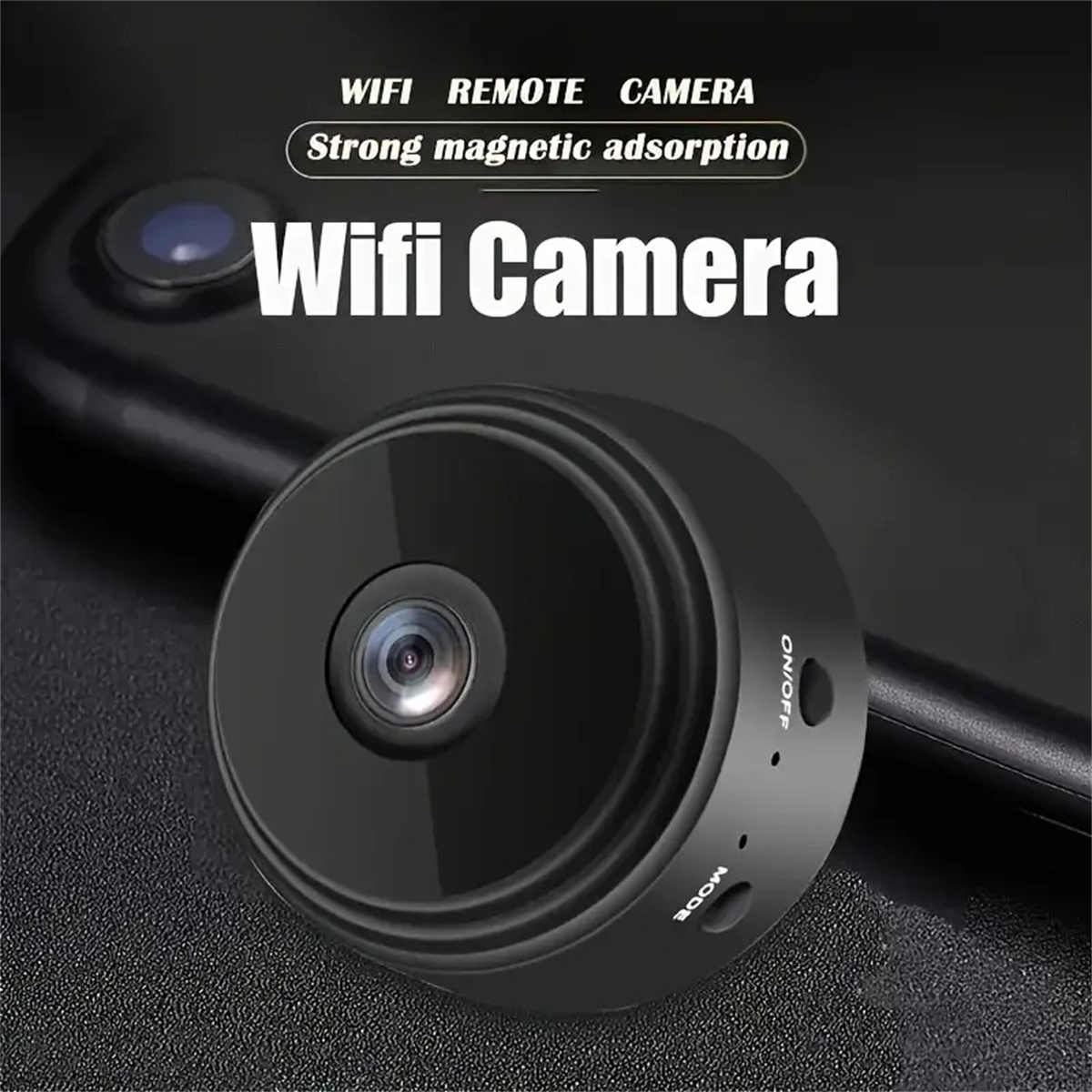 Wireless WiFi Home Security Camera with Night Vision and Magnetic Mount