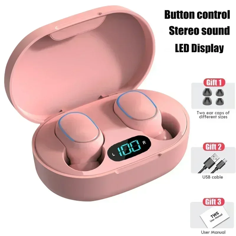 TWS Bluetooth Earbuds with Mic Wireless Stereo Earphones