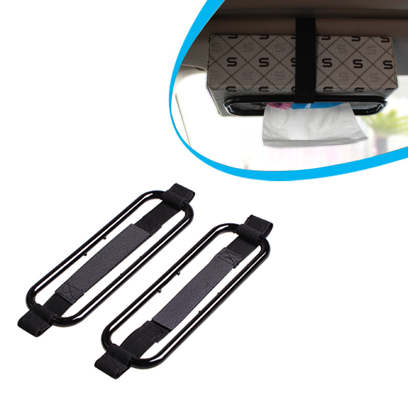 Car Tissue Holder with Sun Visor Storage Pouch and Back Seat Organizer