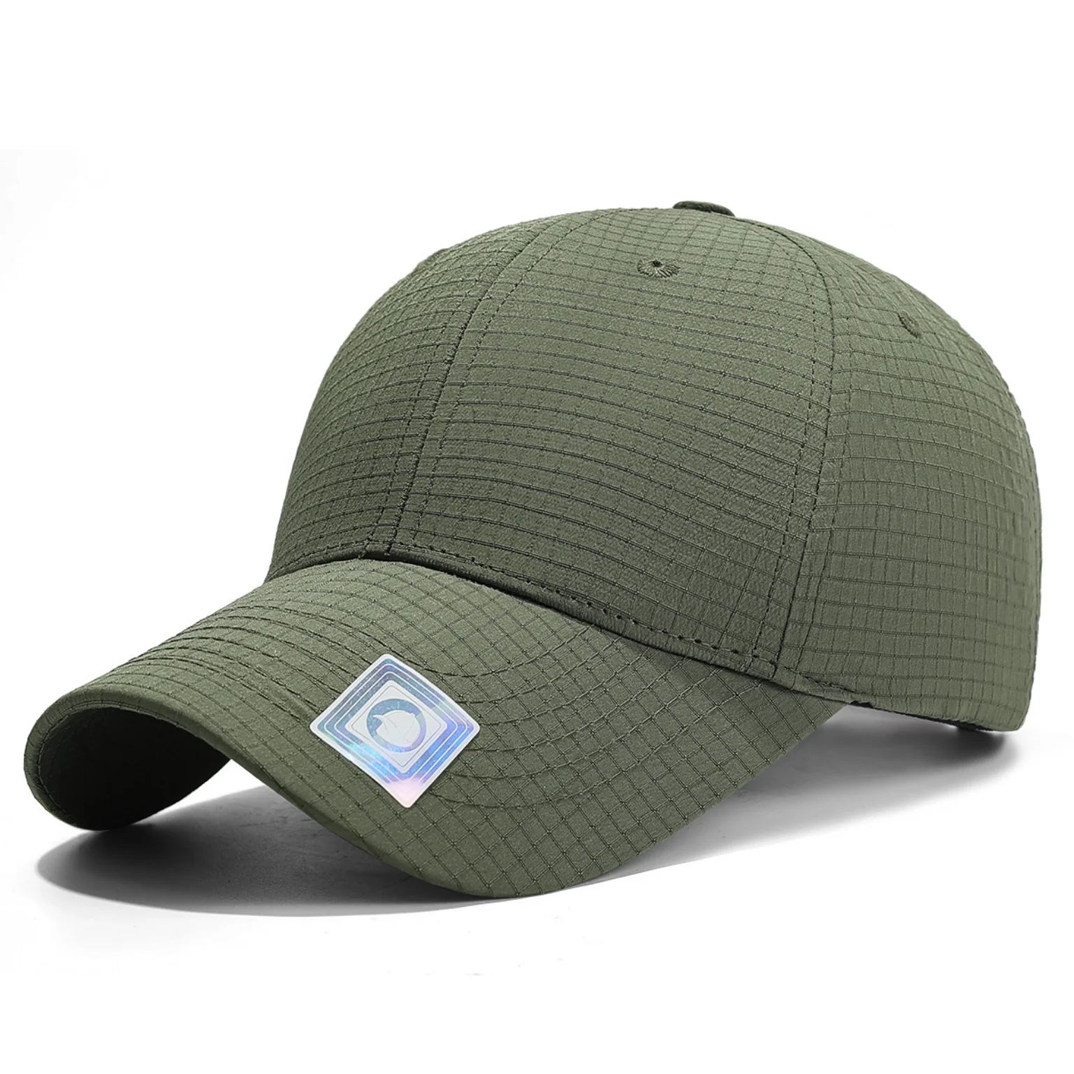Summer Plaid Baseball Cap Quick Drying Unisex Multi Color