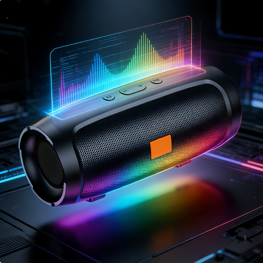 Wireless Outdoor Bluetooth Speakers with Subwoofer Waterproof Stereo Loudspeaker with FM & TF Card Support