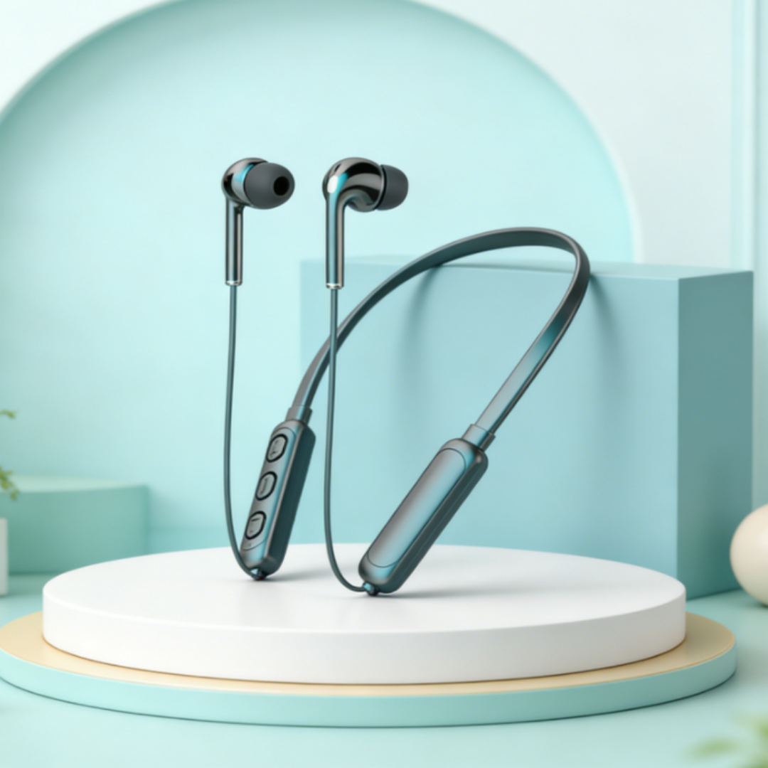 Premium Neckband Bluetooth Earphones with Mic Wireless Stereo Headset for Calls & Music