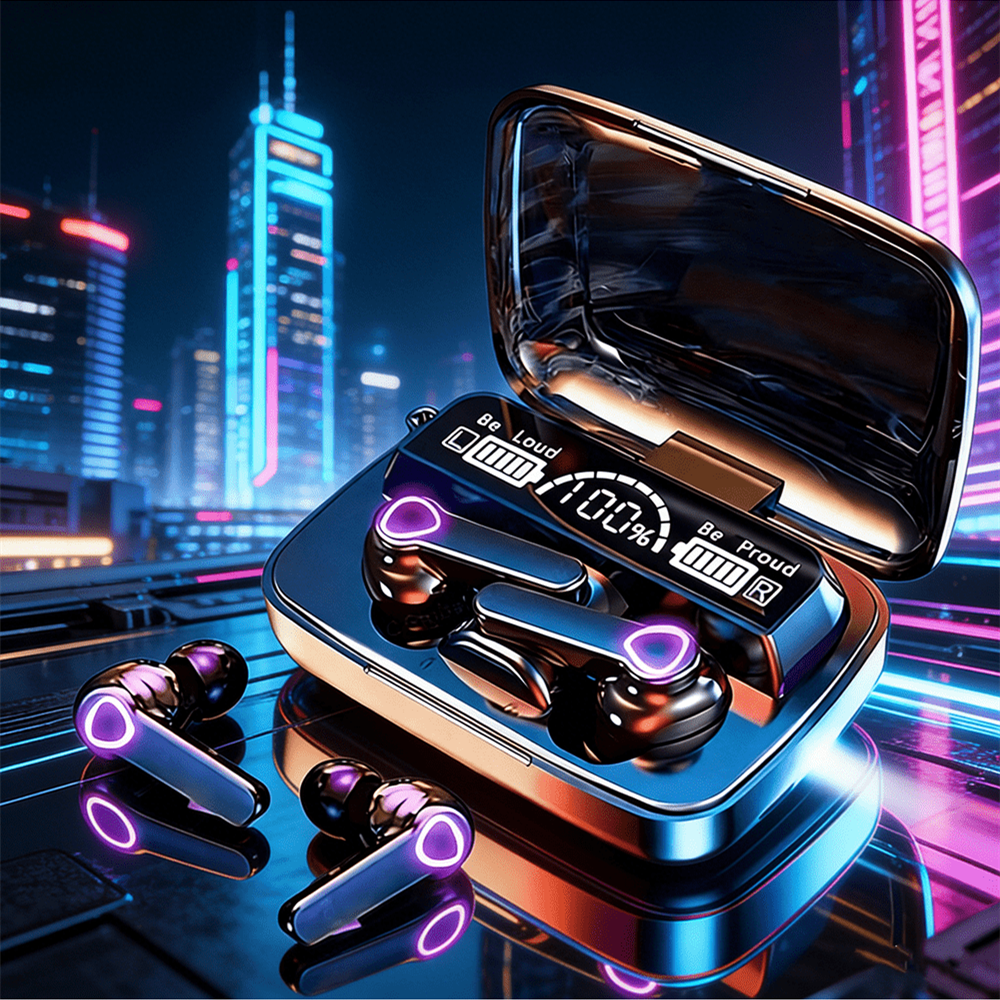 AcoustiPulse Pro TWS Wireless Earbuds with Smart LED Display & Waterproof Sport Design