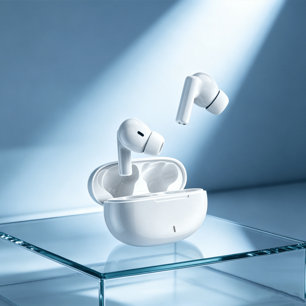 Noise Cancelling Wireless Earbuds HD Mic Stereo Bluetooth Headphones for Smartphones