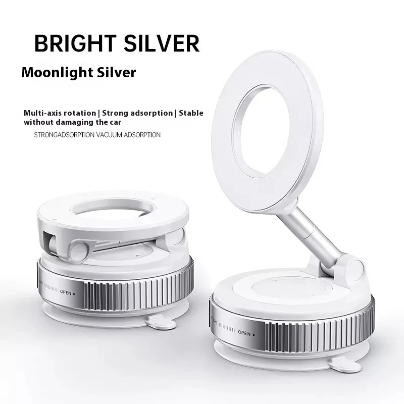 Premium Foldable Rotation Magnetic Car Phone Holder Strong Vacuum Suction Stand