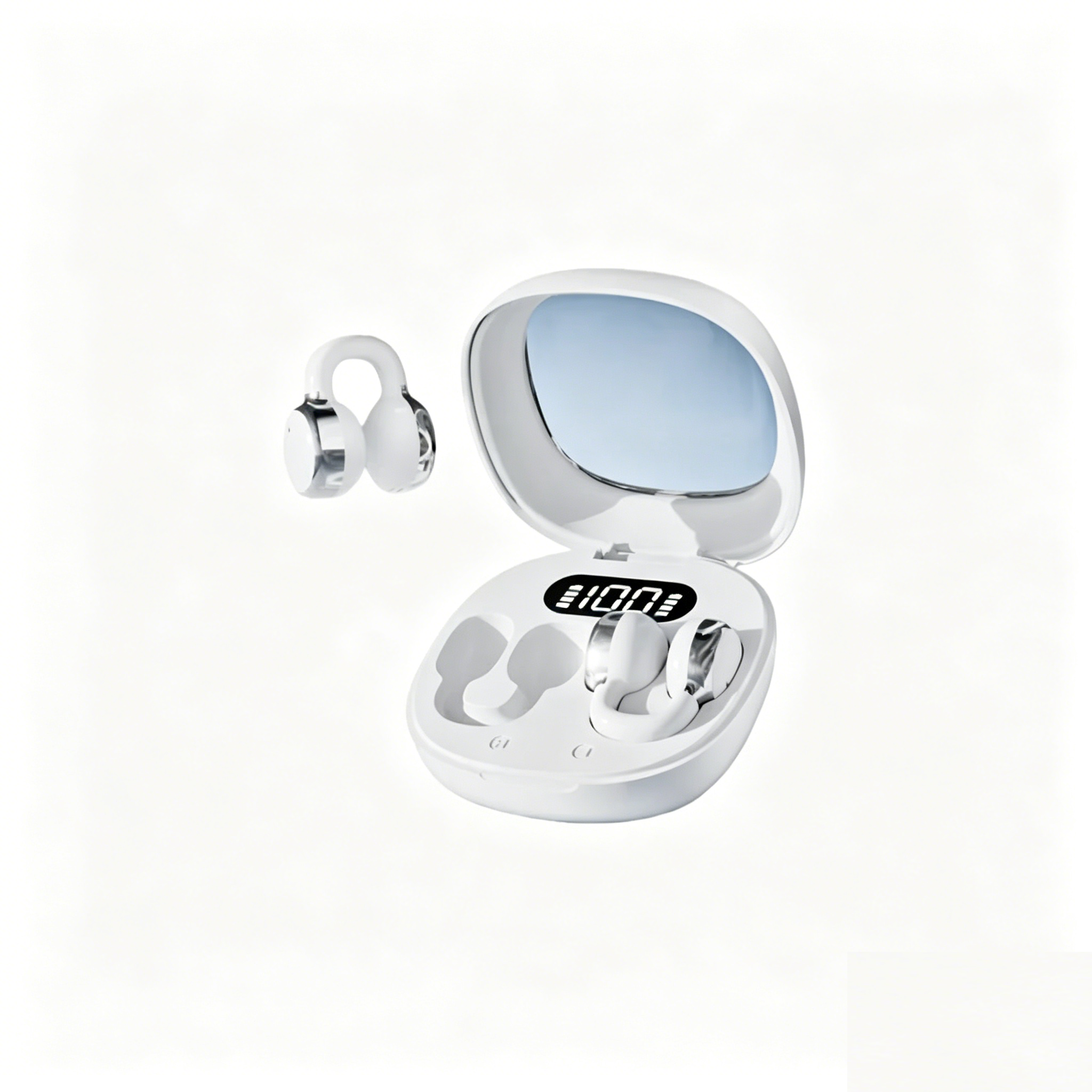 Open Ear Bluetooth Clip On Earphones Dynamic Driver Wireless Sport Earbuds Comfort Fit