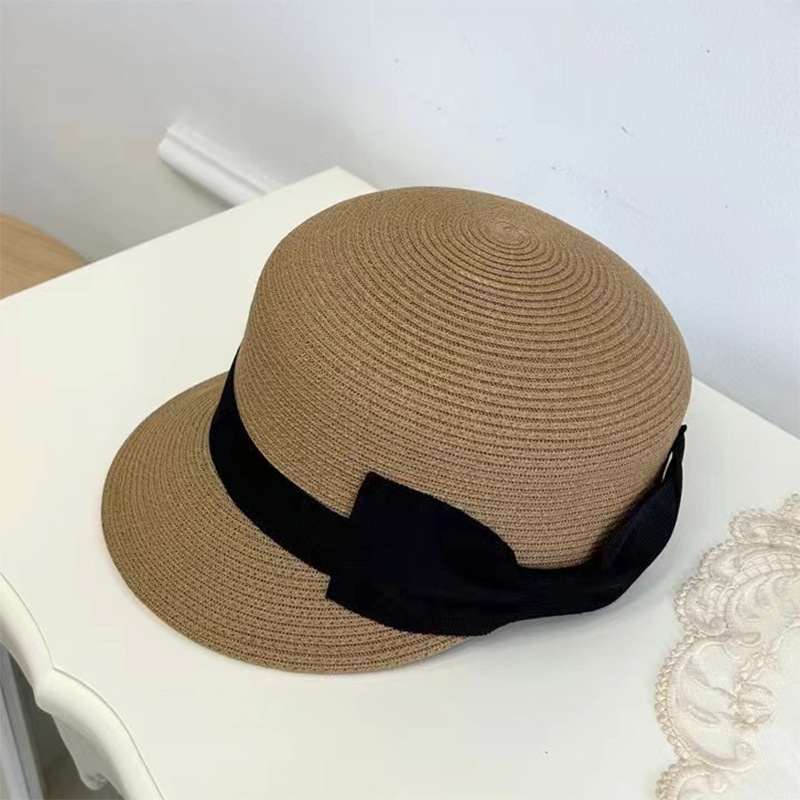 Elegant Women Straw Sun Hat with Bowknot for Beach Vacation and Summer Outdoor Style