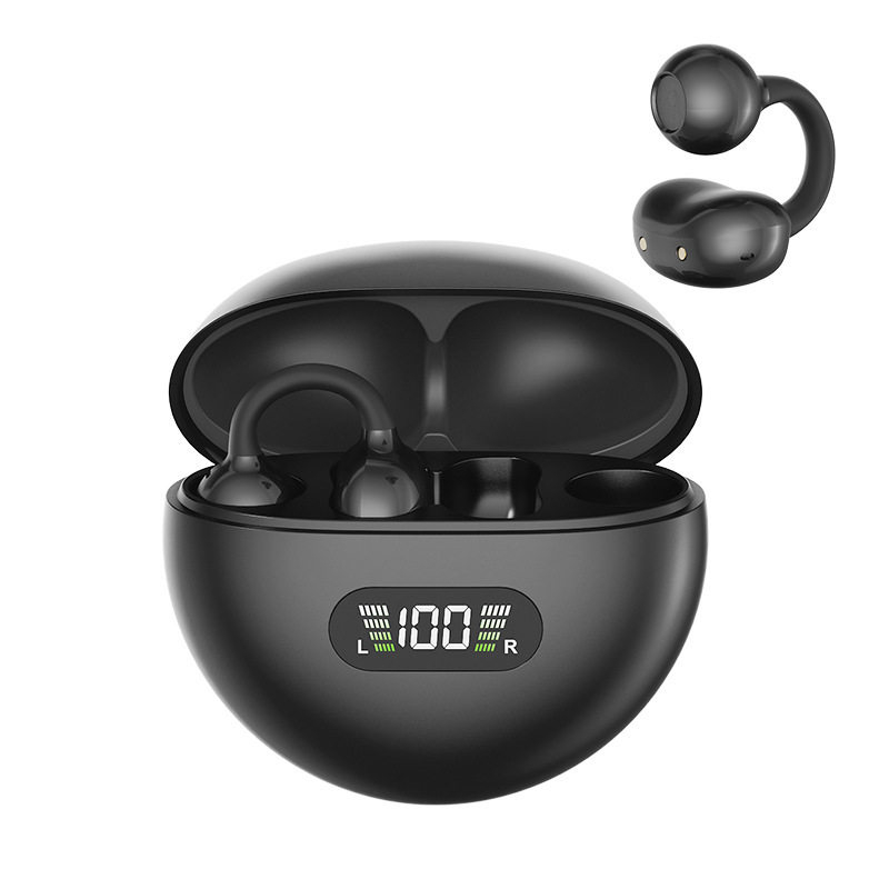 Bone Conduction Earphones Wireless Bluetooth Sport Earbuds with Digital Display Waterproof Open Ear Headphones