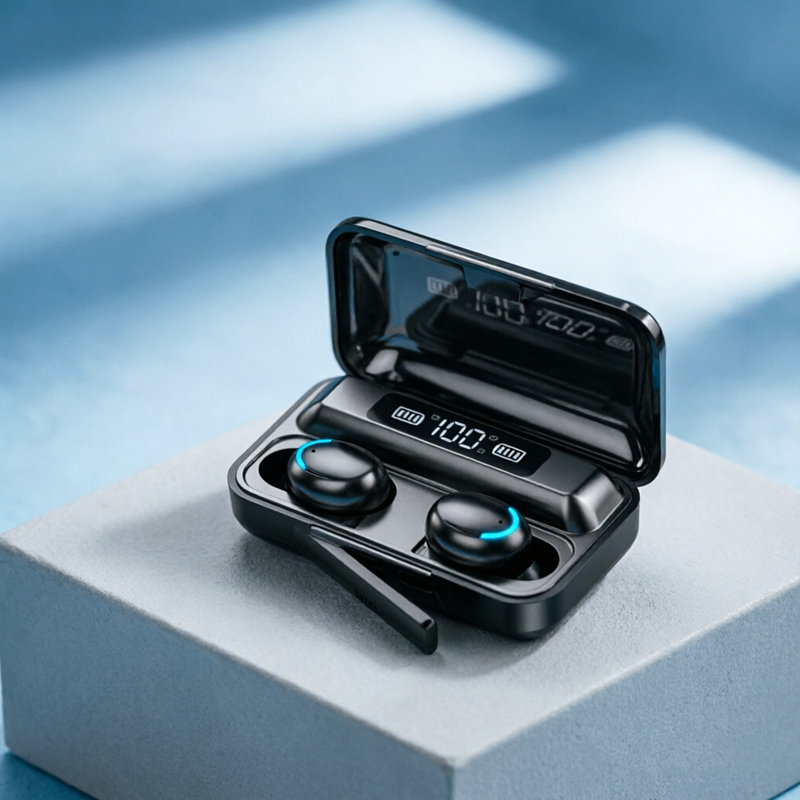Bluetooth Wireless Earbuds Stereo Bass Sport Headphones with Touch Control Waterproof Design