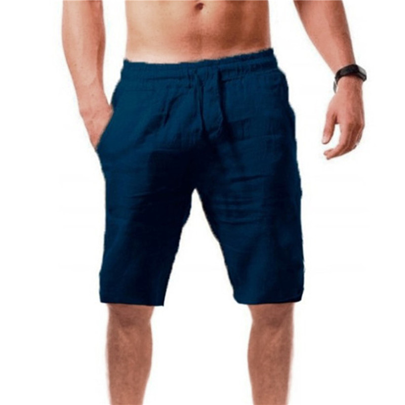 Mens Cotton Casual Shorts Breathable Summer Fitness Streetwear Shorts
