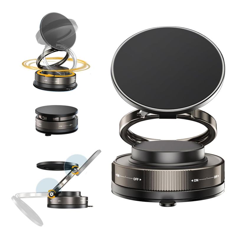 Vacuum Magnetic Phone Holder Suction Cup Mount for MagSafe Cars Gym and Makeup Use